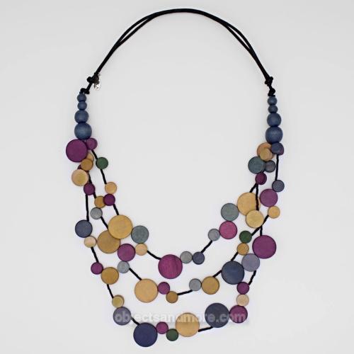 Purple Multi-Strand Millie Necklace by SYLVIA ECHAVARRIA